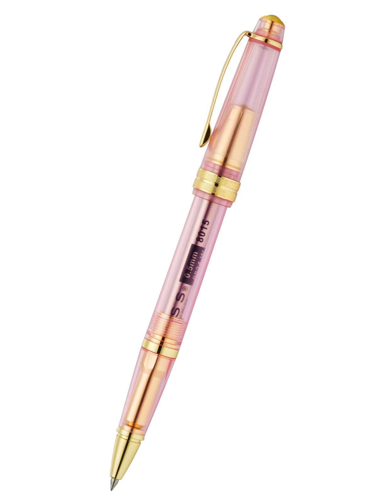 Bailey Light™ Translucent Pink Sapphire Resin Rollerball Pen.