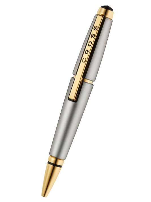 Edge™ Sonic Titanium Lacquer with Gold PVD Appointments Selectip® Rollerball Pen.