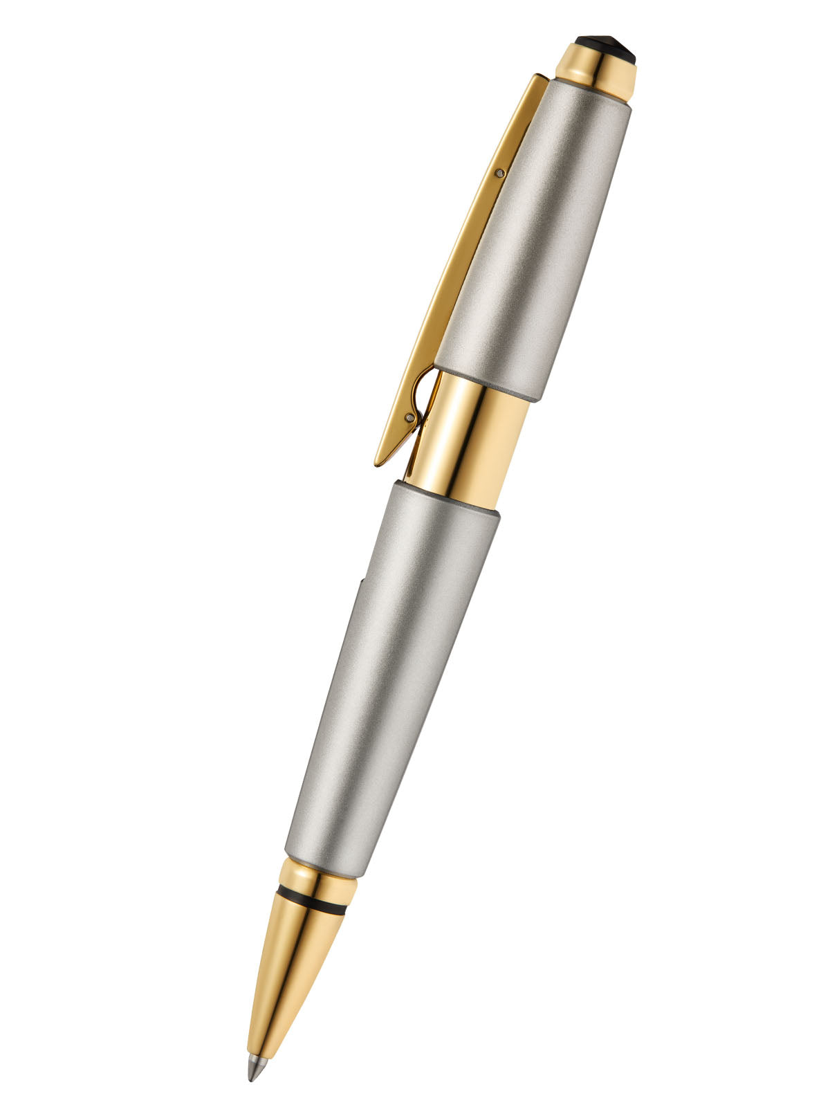 Edge™ Sonic Titanium Lacquer with Gold PVD Appointments Selectip® Rollerball Pen.