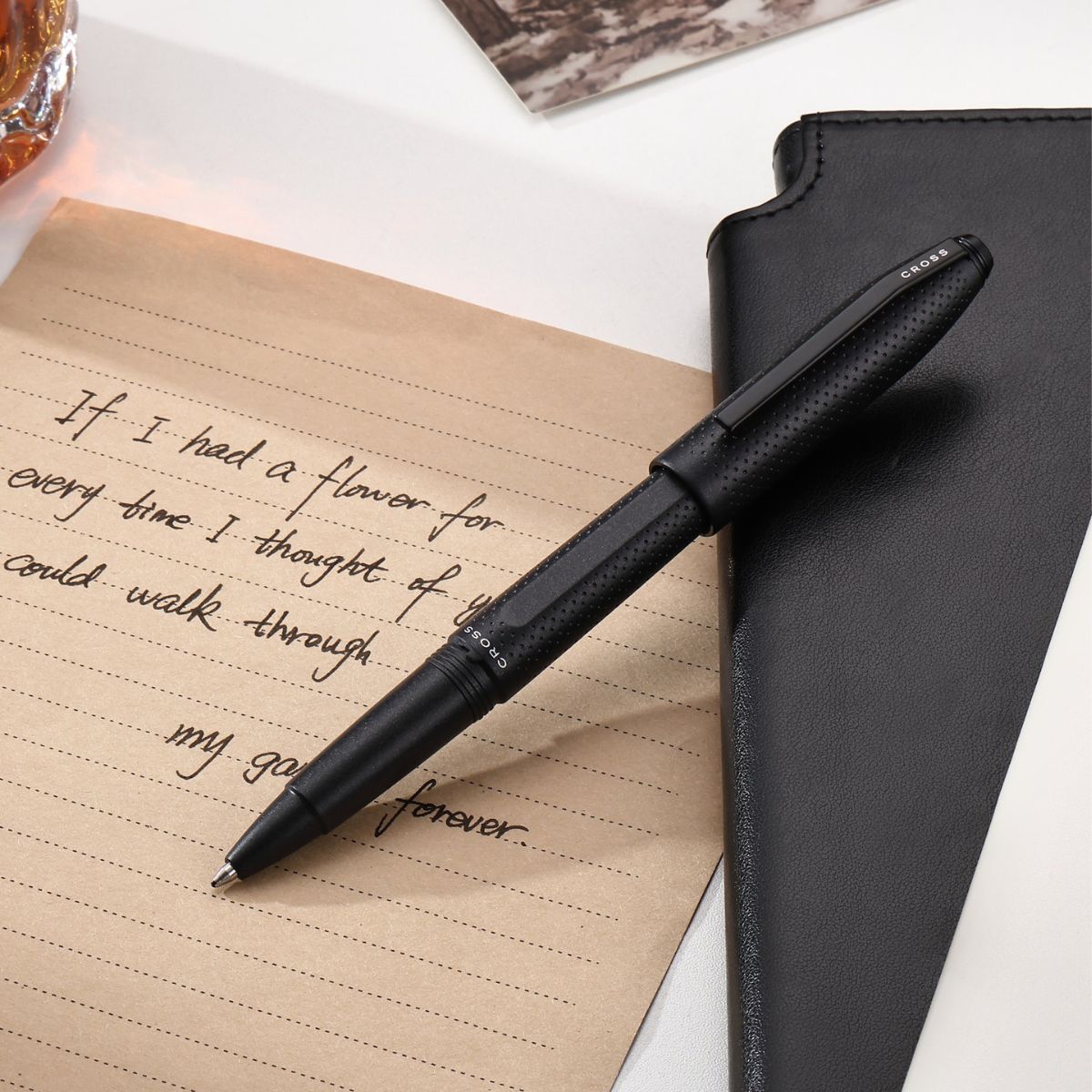 Prism Obsidian Black Resin with Polished Black Appointments Jumbo Ballpoint Pen