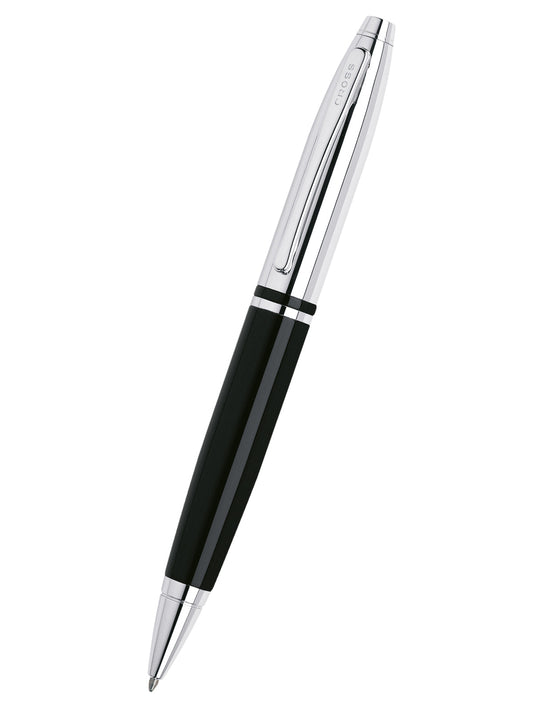 Calais™ Chrome & Black Lacquer Ballpoint Pen.