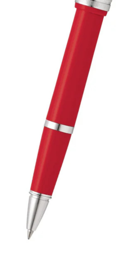 Bailey Light™ Polished Red Resin Rollerball Pen.