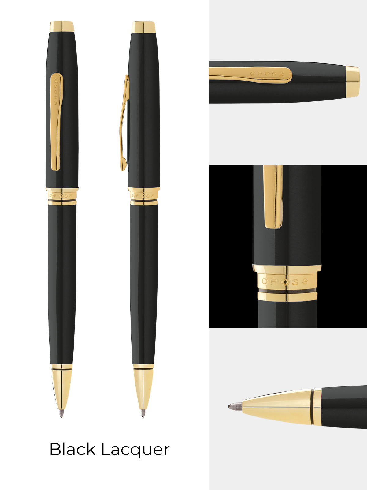 Coventry Black Lacquer with Gold-Tone Ballpoint Pen.