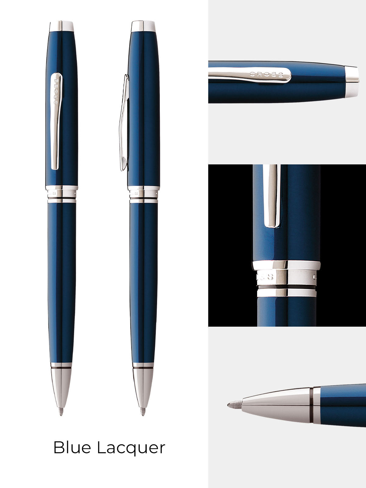 Coventry Blue Lacquer Ballpoint Pen.