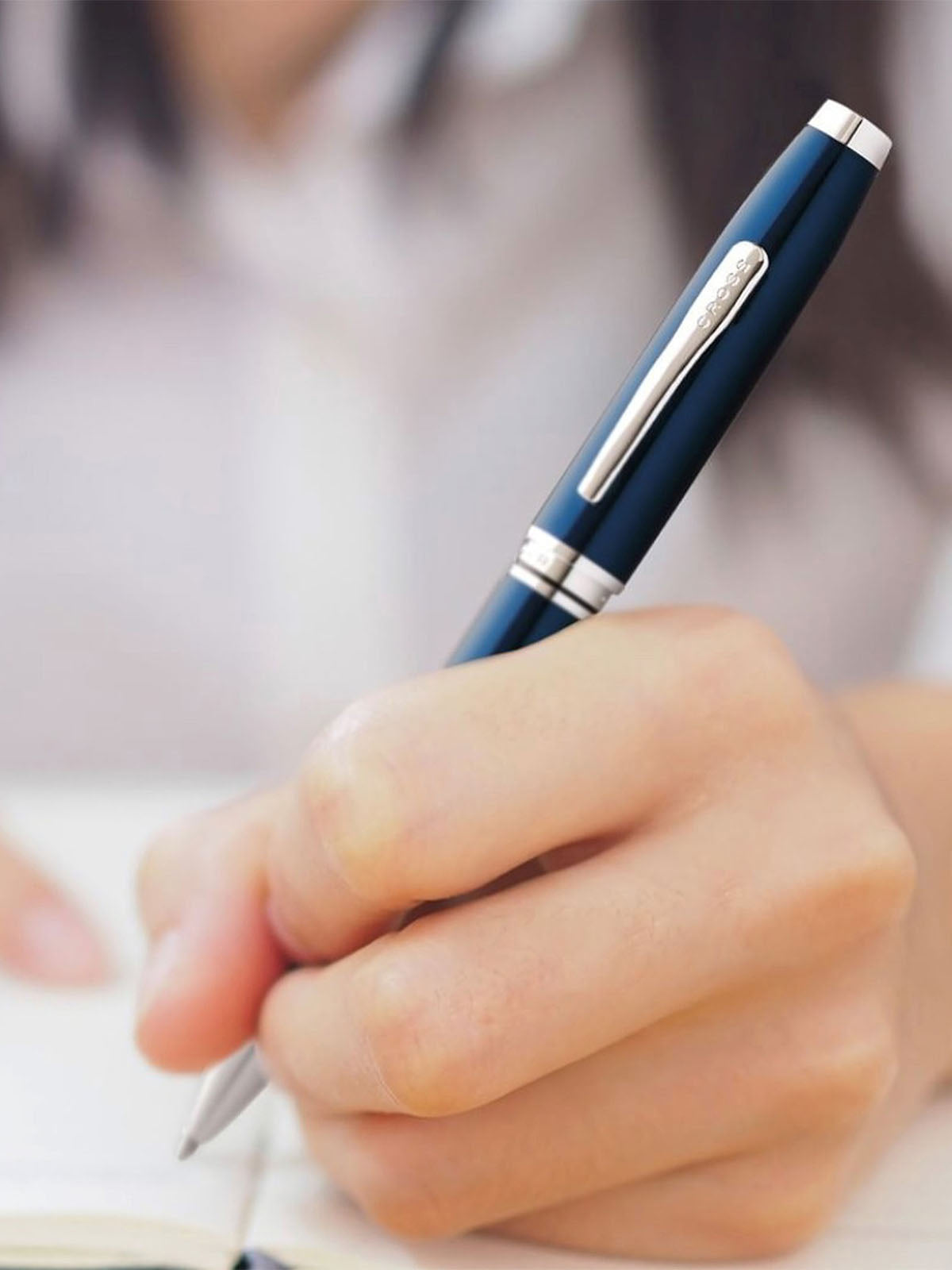 Coventry Blue Lacquer Ballpoint Pen.