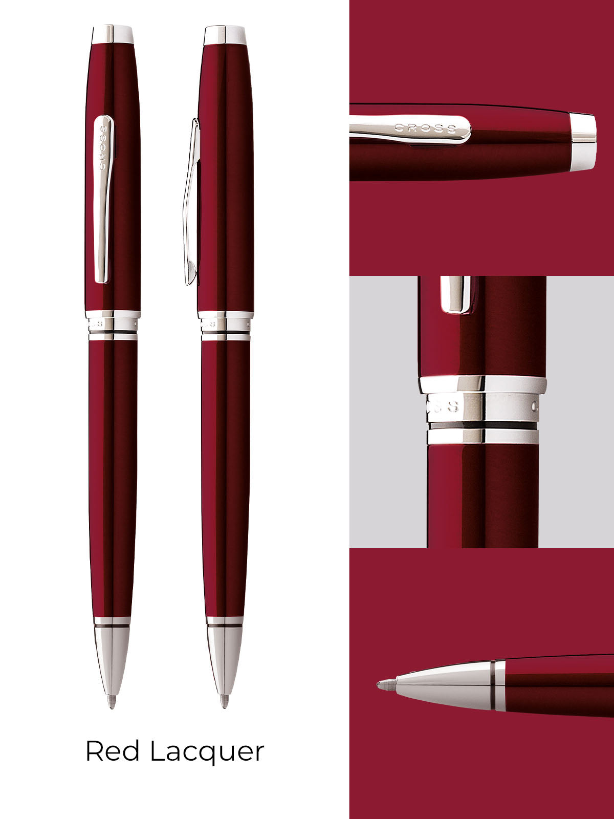 Coventry Red Lacquer Ballpoint Pen.