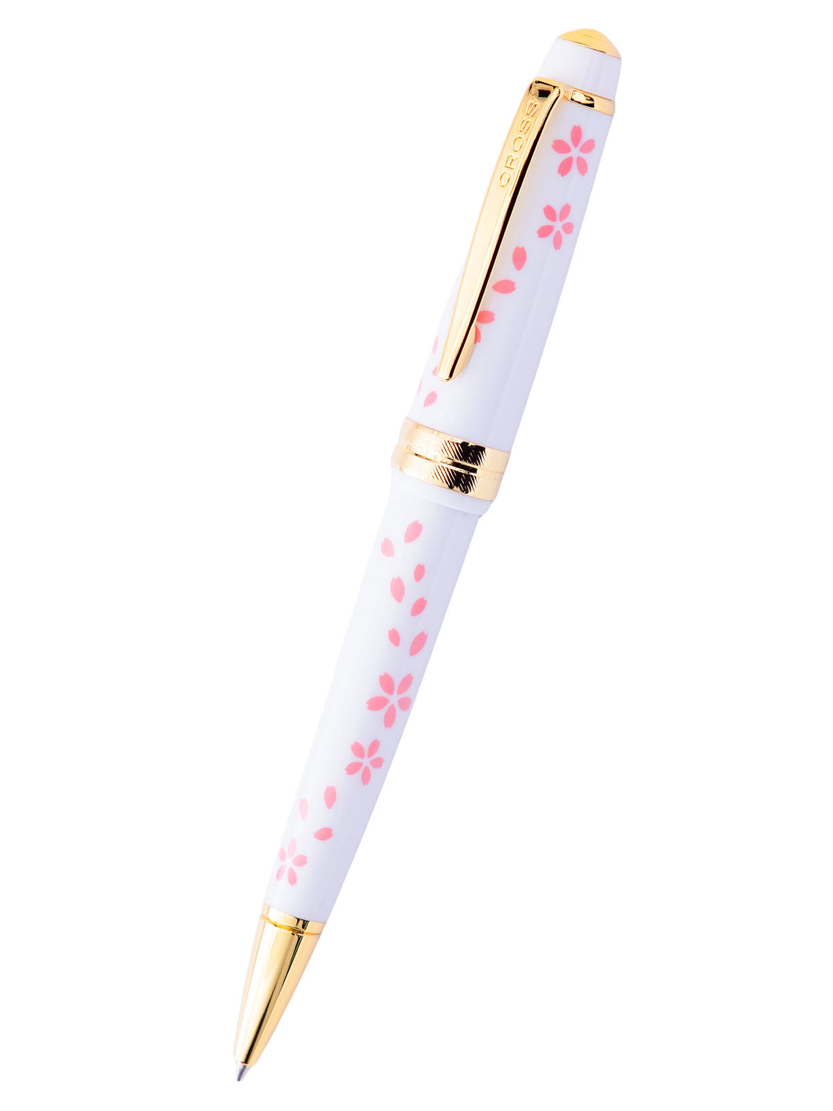 Bailey Light™ Cherry Blossom Glossy White Resin Ballpoint Pen.