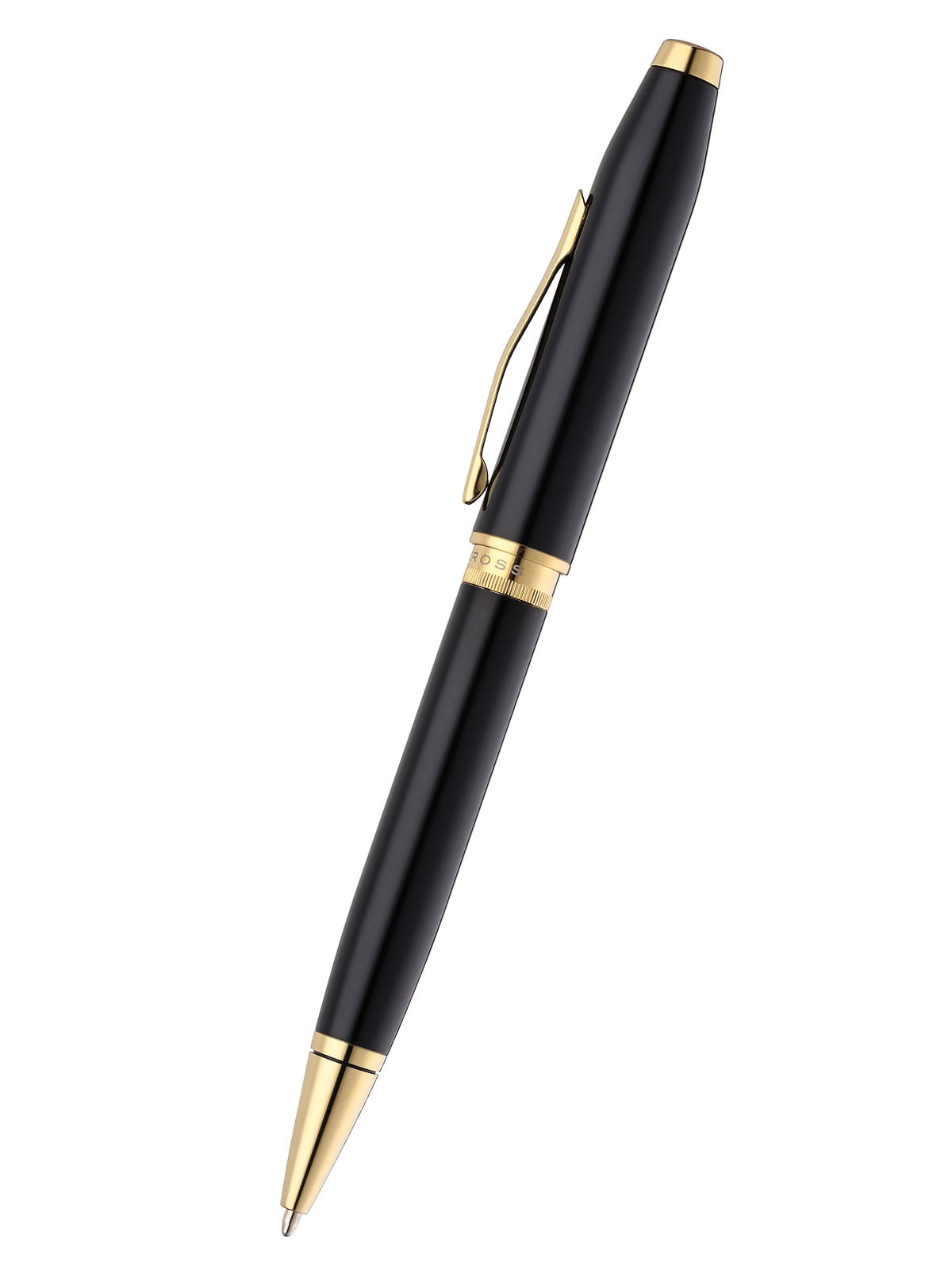 Foundry Glossy Black Lacquer with PVD Gold Appointments Ballpoint Pen