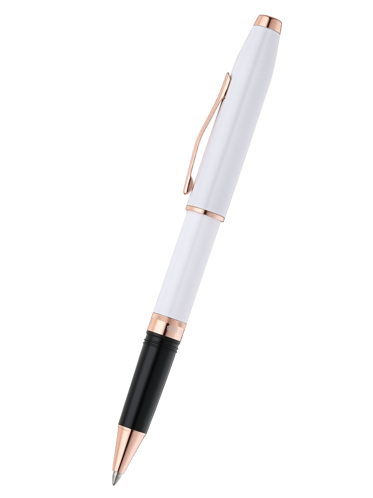 Foundry Pearl White Lacquer with Rose Gold Appointments Rollerball Pen