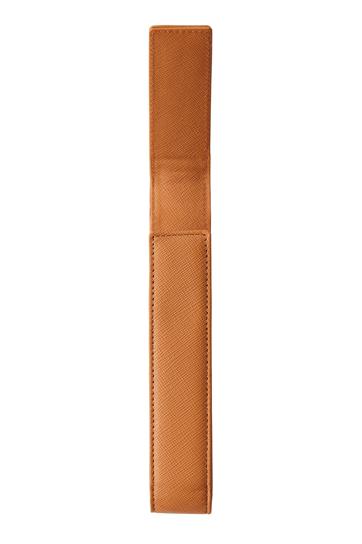 Mocha Leather Magnetic Single Pen Case