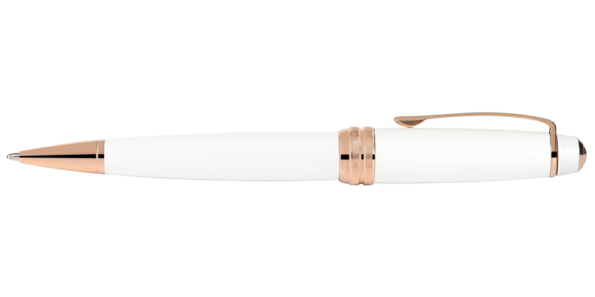 Bailey™ Pearlescent White Lacquer Ballpoint Pen.
