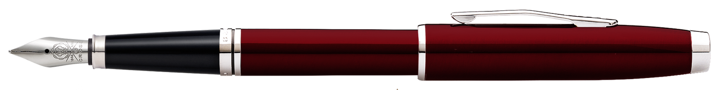 Coventry Red Lacquer Fine Nib Fountain Pen.