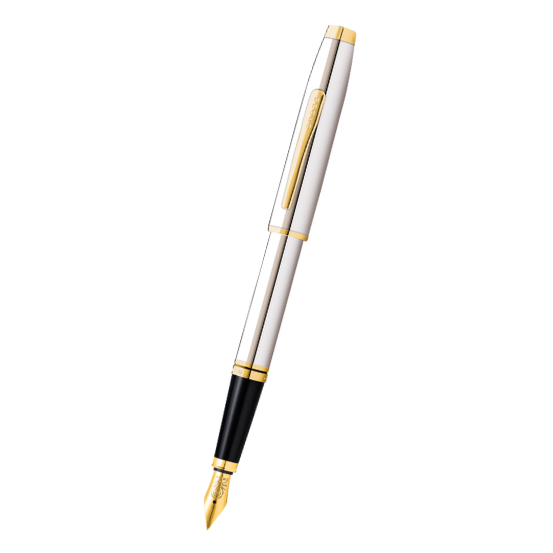 Coventry Polished Chrome with Gold-Tone Fine Nib Fountain Pen.