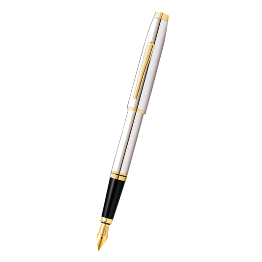 Coventry Polished Chrome with Gold-Tone Fine Nib Fountain Pen.