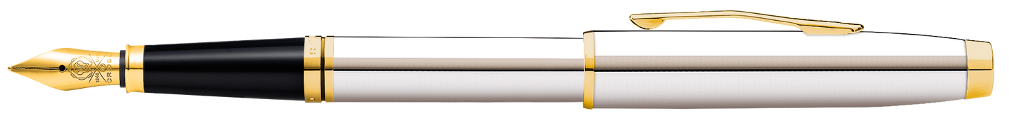Coventry Polished Chrome with Gold-Tone Fine Nib Fountain Pen.