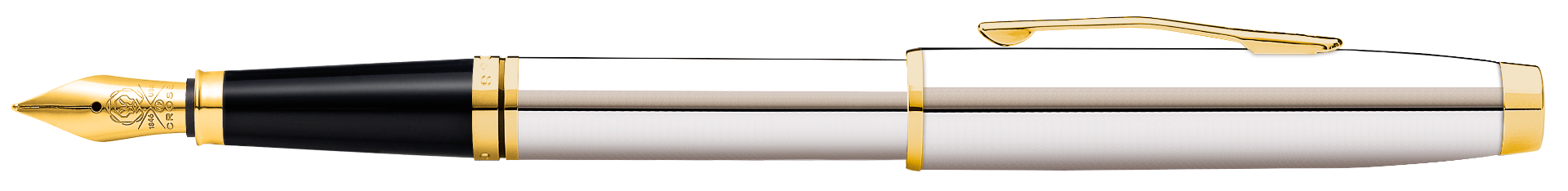 Coventry Polished Chrome with Gold-Tone Fine Nib Fountain Pen.