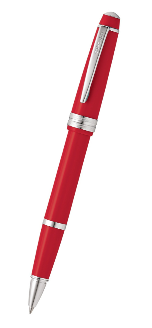 Bailey Light™ Polished Red Resin Rollerball Pen.