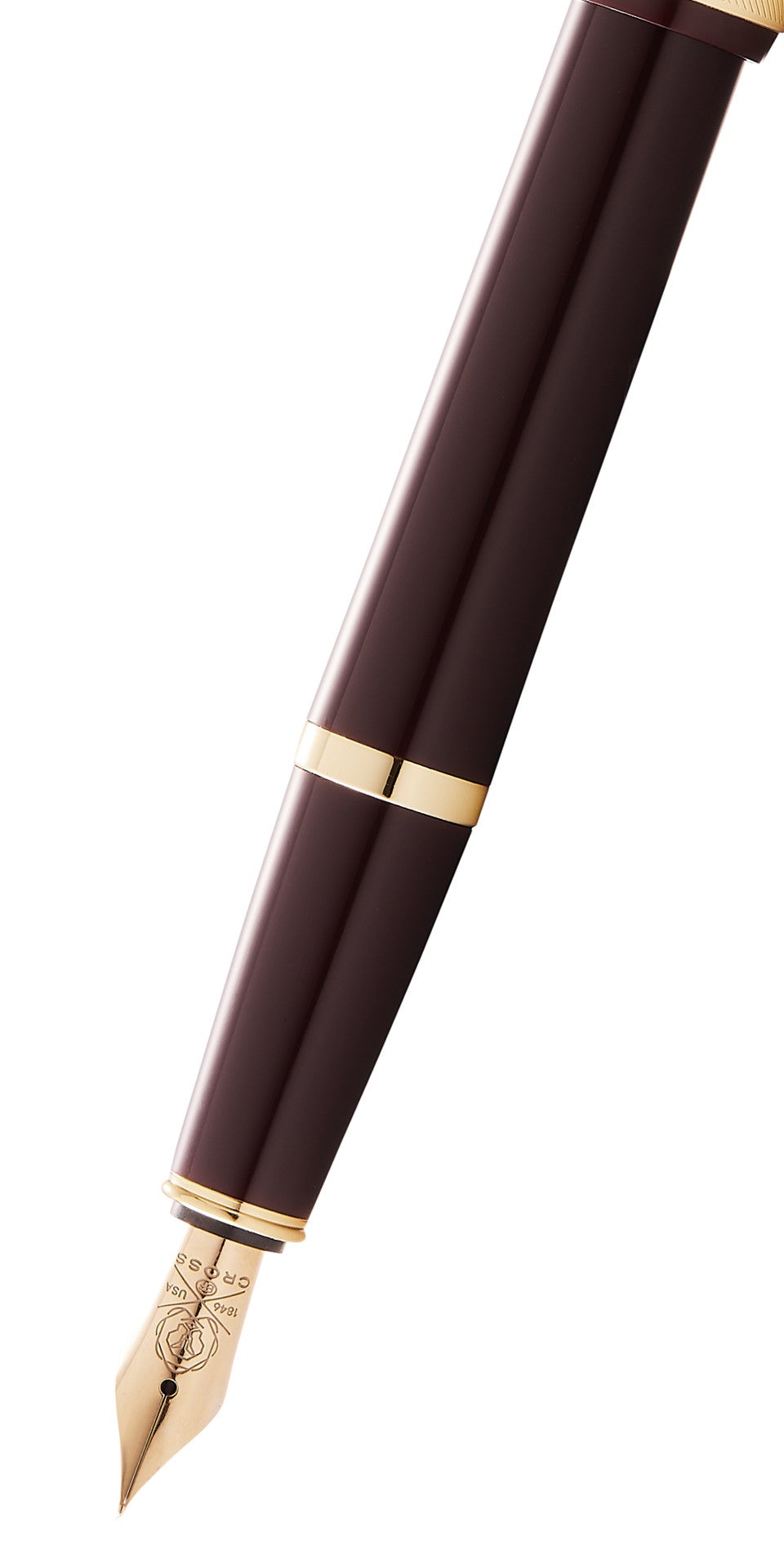 Bailey Light™ Polished Burgundy Resin and Gold Tone Medium Nib Fountain Pen.