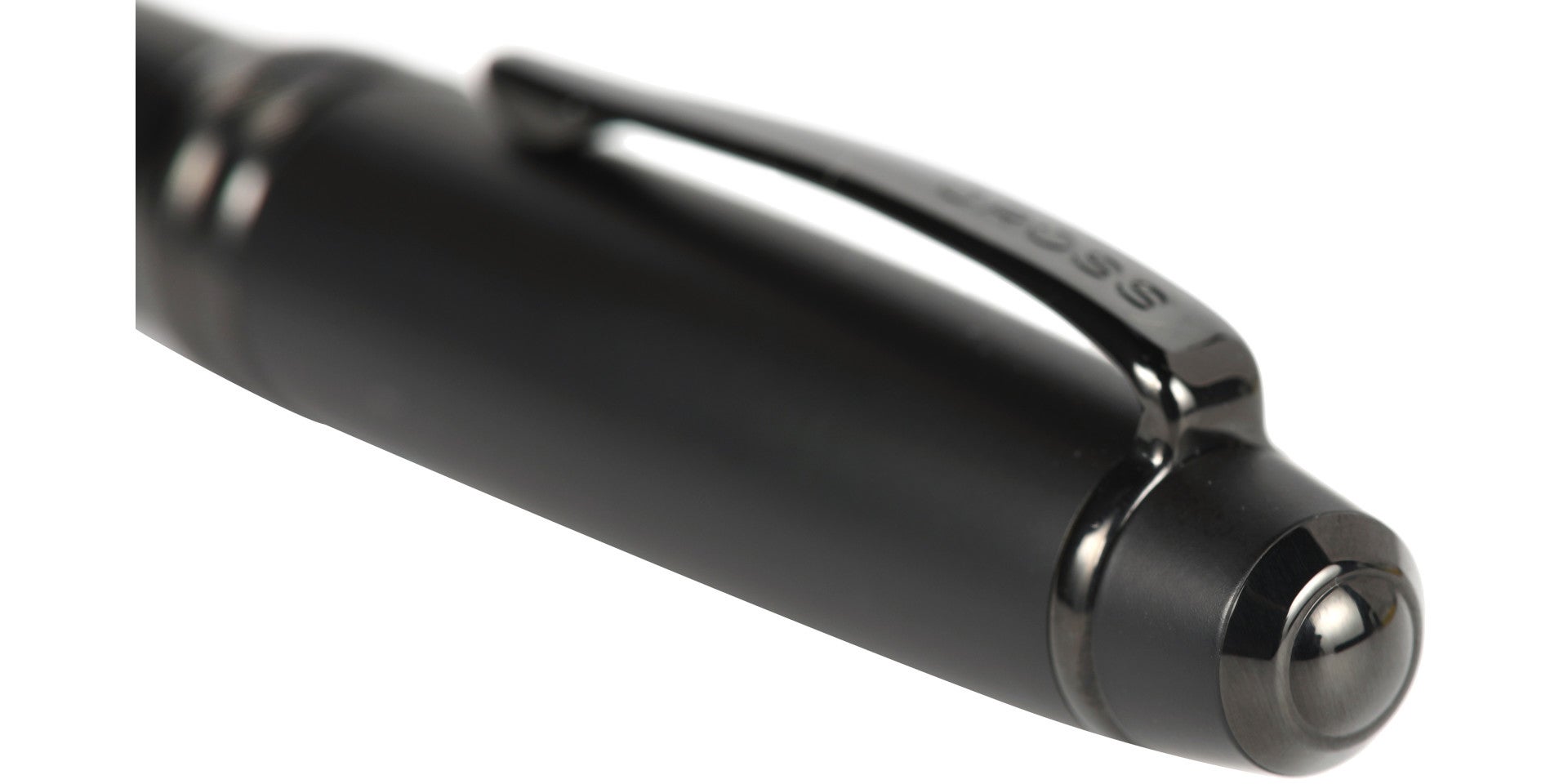 Bailey™ Matte Black Lacquer Stainless Steel Fine Nib Fountain Pen.