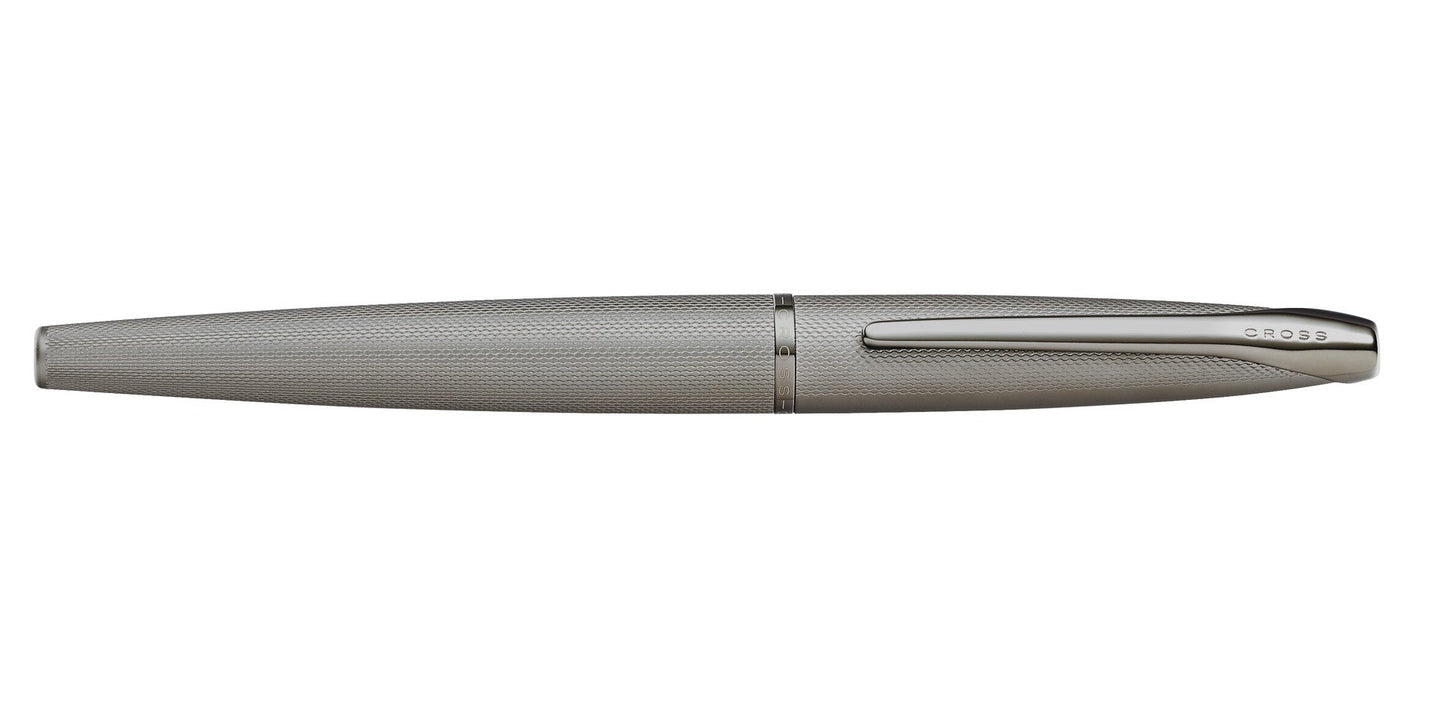 ATX® Sandblasted Titanium Gray Stainless Steel Medium Nib Fountain Pen.
