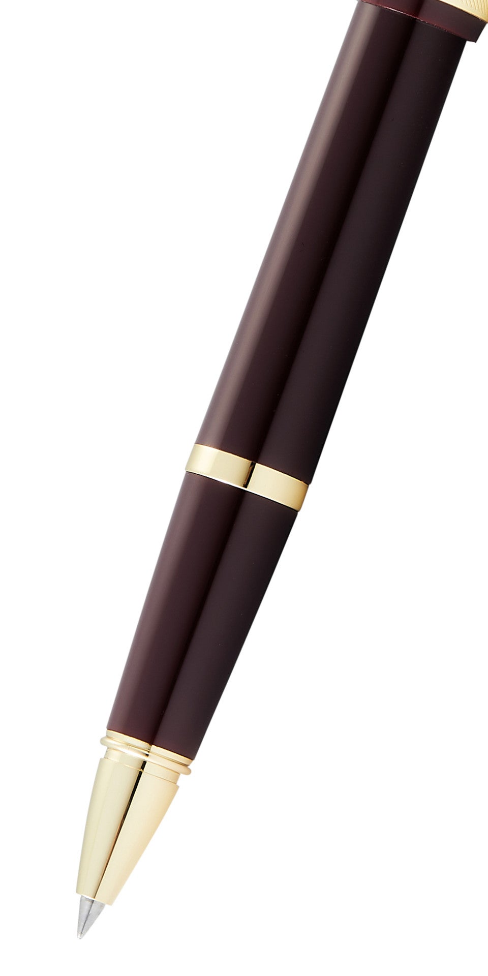Bailey Light™ Polished Burgundy Resin and Gold Tone Rollerball Pen.