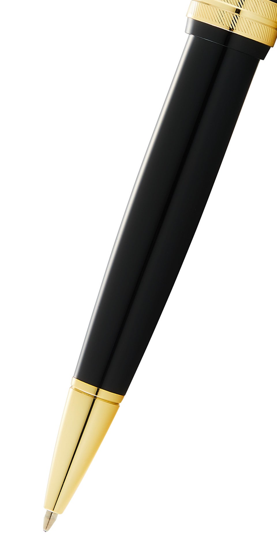 Bailey Light™ Polished Black Resin and Gold Tone Ballpoint Pen.