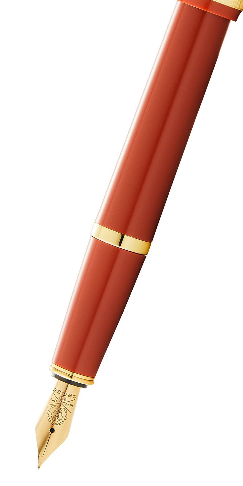 Bailey Light™ Polished Amber Resin and Gold Tone Medium Nib Fountain Pen.