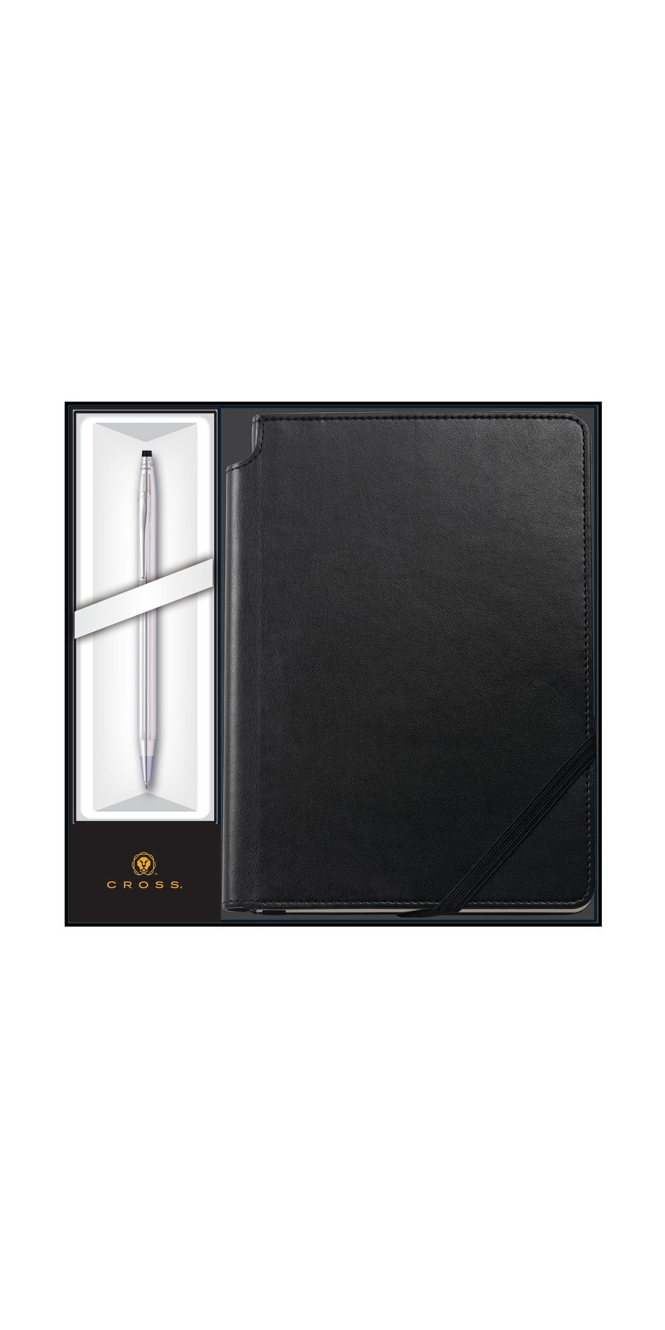 Classic Century® Lustrous Chrome Ballpoint with Classic Black Journal Gift Set.