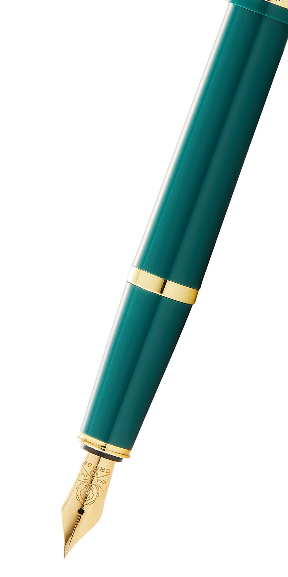 Bailey Light™ Polished Green Resin and Gold Tone Medium Nib Fountain Pen.