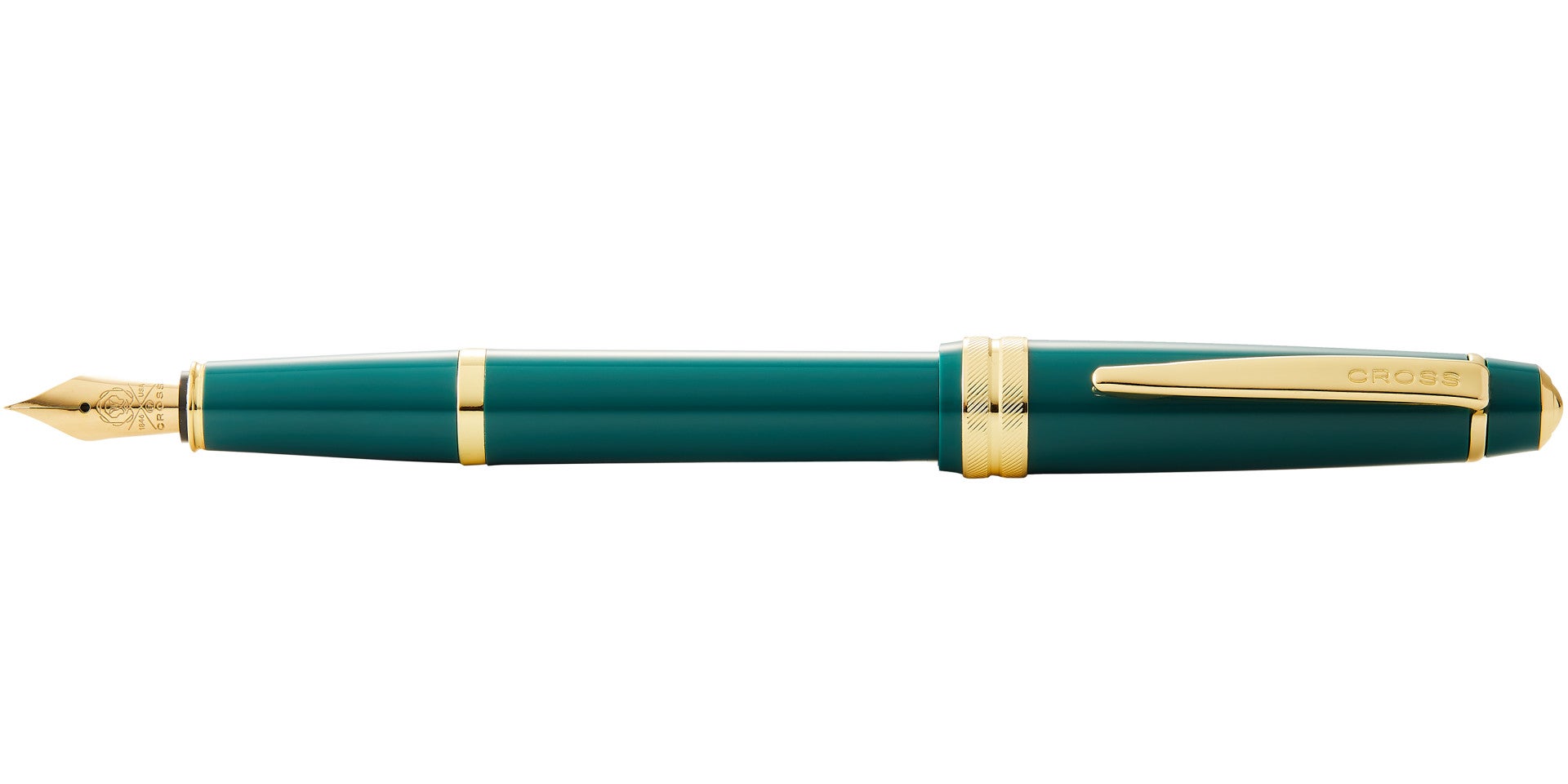 Bailey Light™ Polished Green Resin and Gold Tone Fine Nib Fountain Pen.