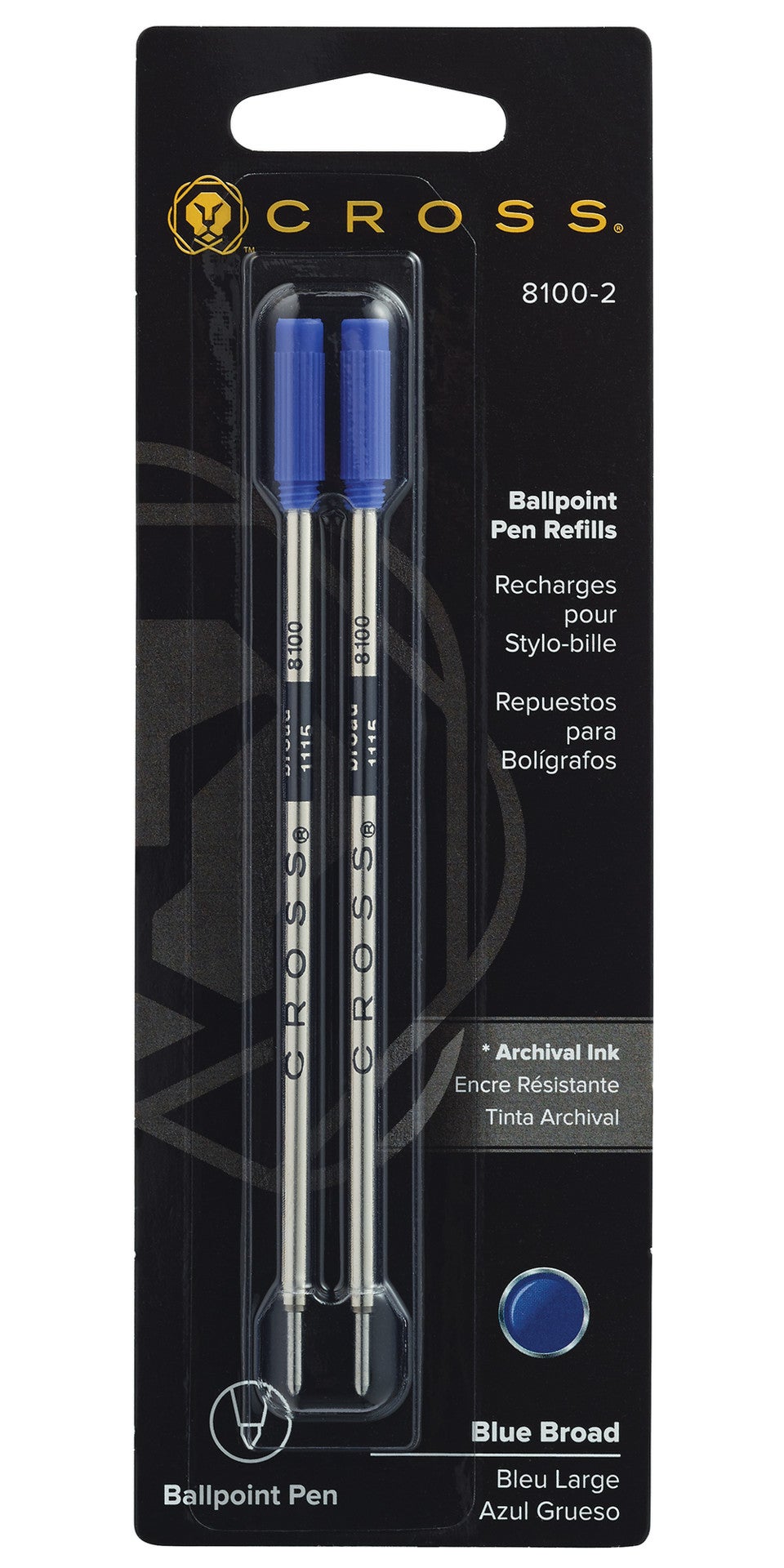 Ballpoint Pen Refill - Blue - Broad - Dual Pack.