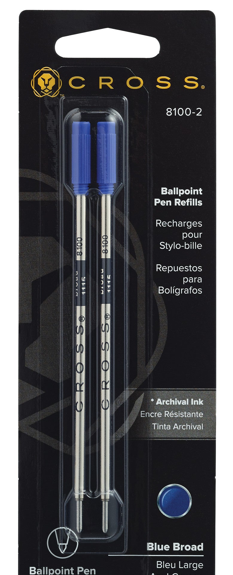 Ballpoint Pen Refill - Blue - Broad - Dual Pack.