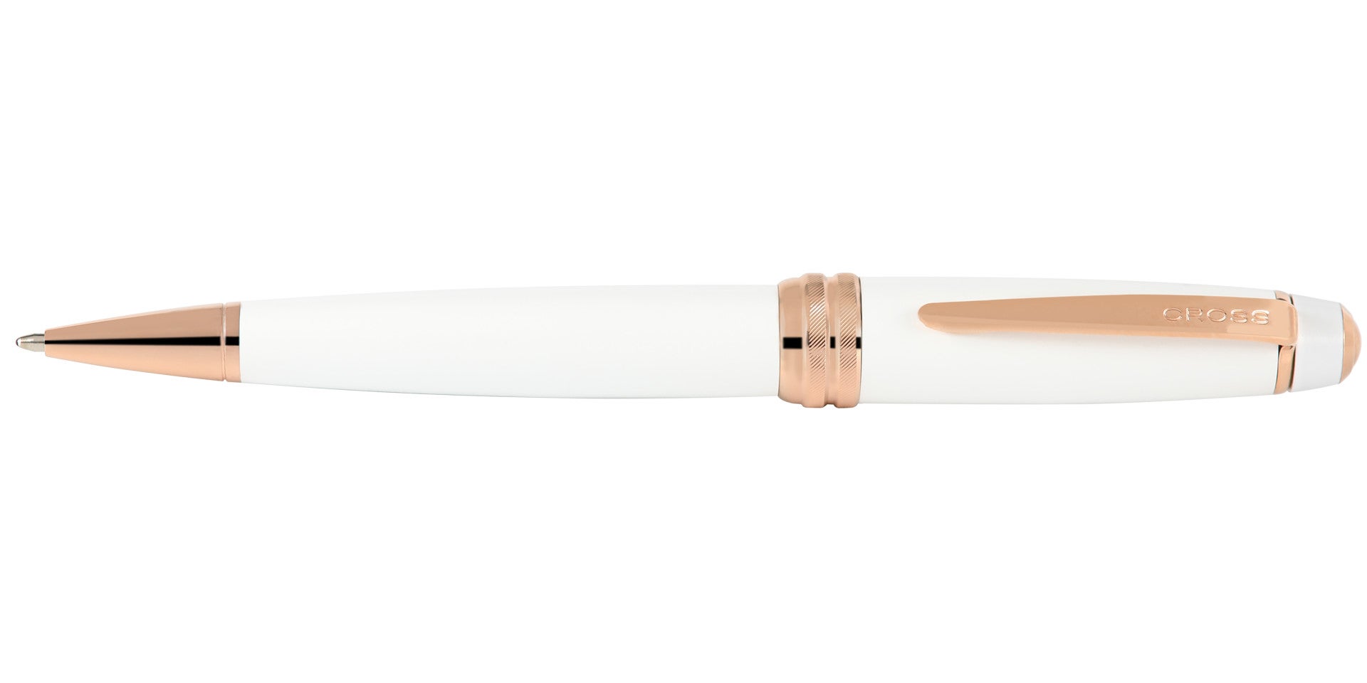 Bailey™ Pearlescent White Lacquer Ballpoint Pen.