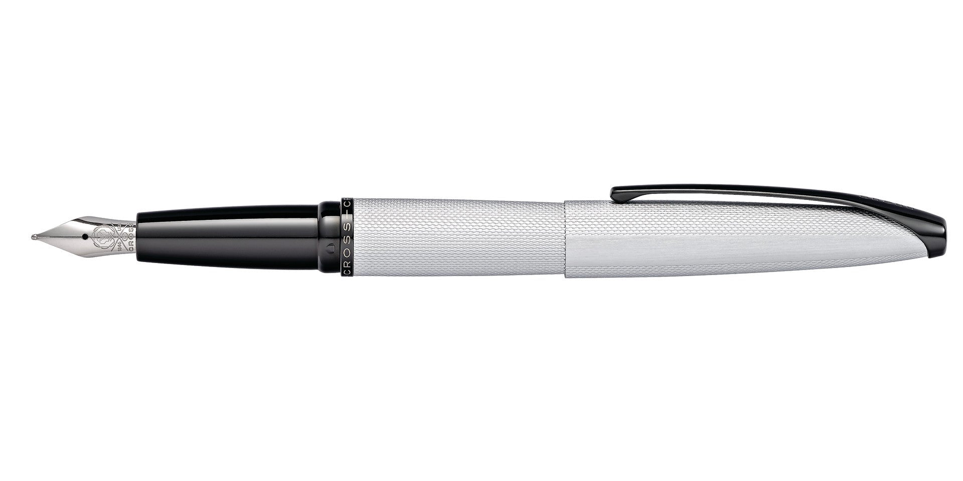 ATX® Brushed Chrome Medium Nib Fountain Pen.