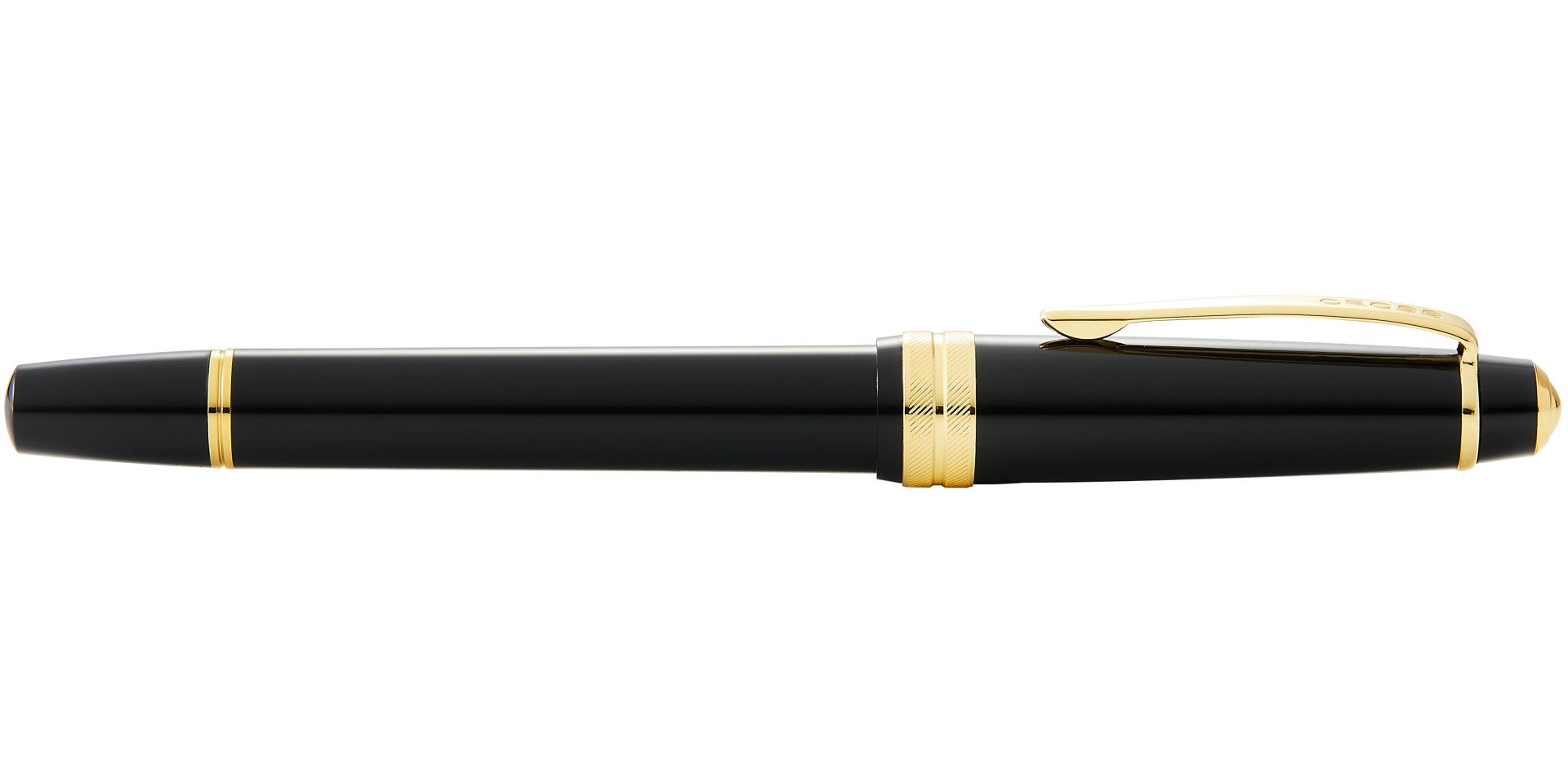 Bailey Light™ Polished Black Resin and Gold Tone Rollerball Pen.