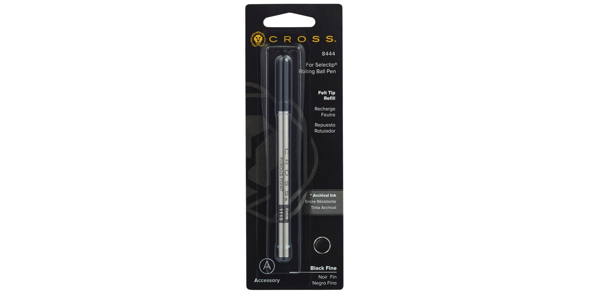 Selectip® Porous-Point Pen Refill - Black - Fine - Single Pack.