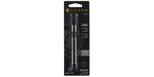 Ballpoint Pen Refill - Black - Broad - Dual Pack.
