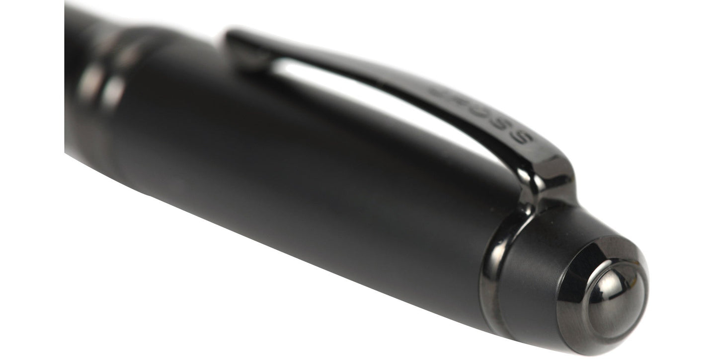 Bailey™ Matte Black Lacquer Rollerball Pen.