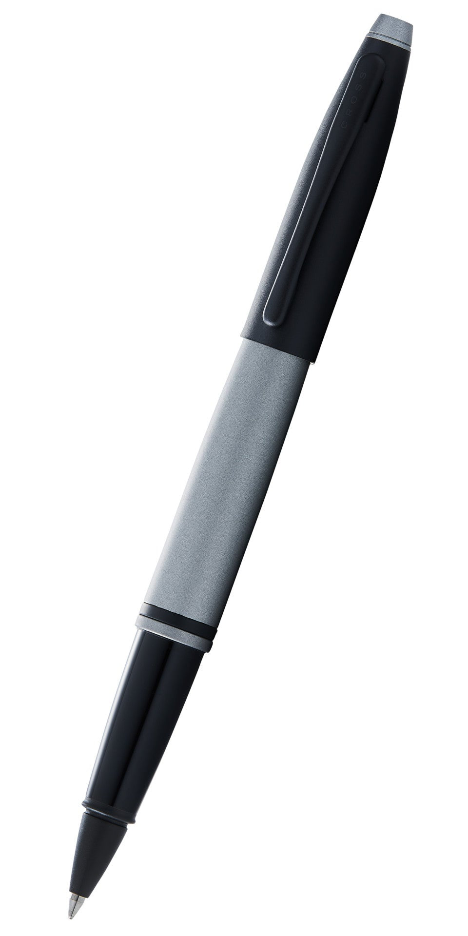 Calais™ Matte Gray and Black Lacquer Rollerball Pen.