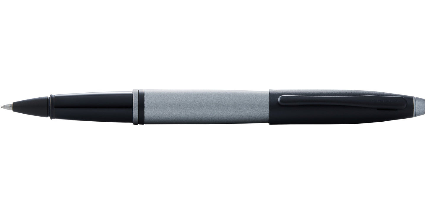Calais™ Matte Gray and Black Lacquer Rollerball Pen.