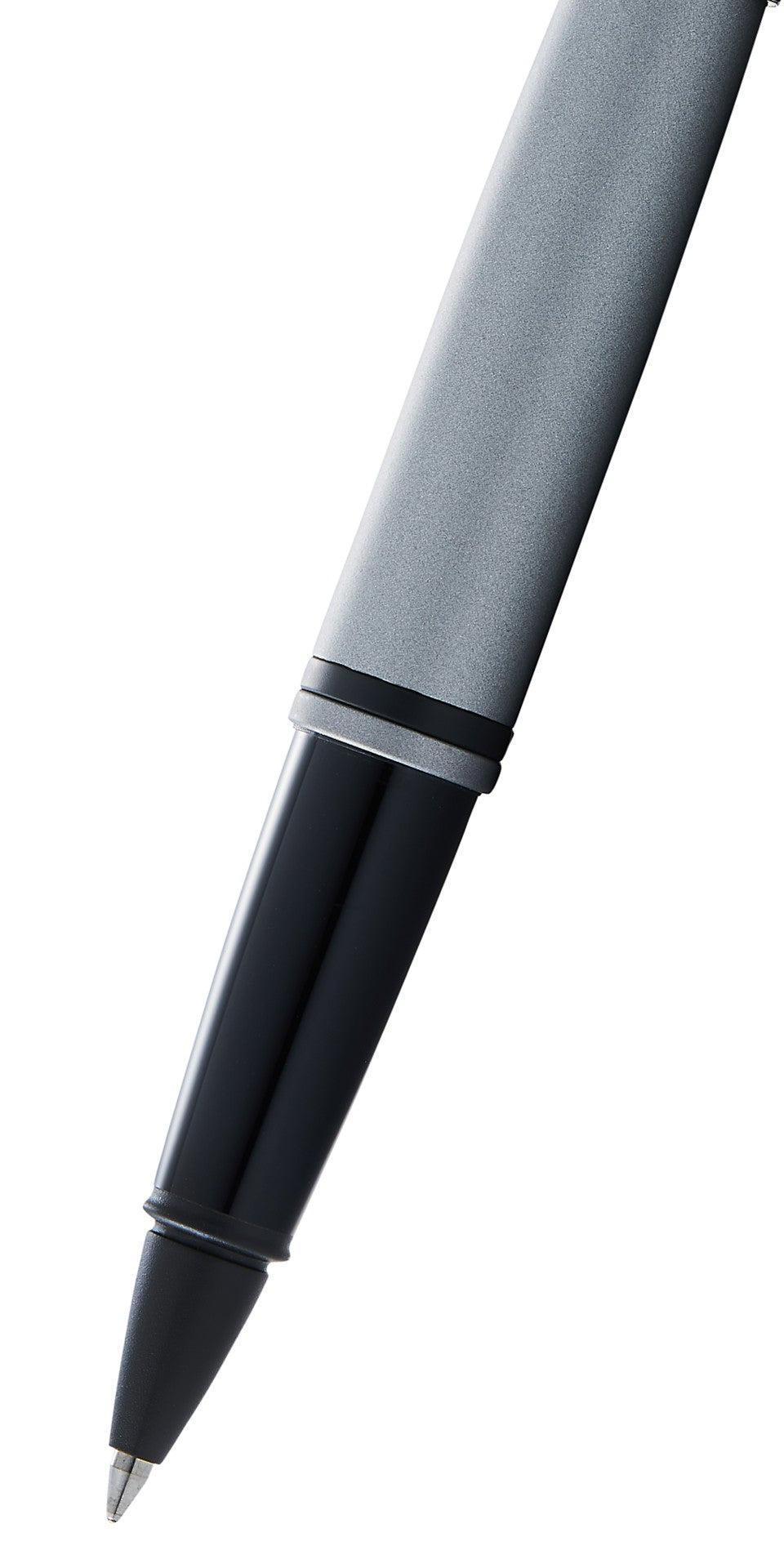 Calais™ Matte Gray and Black Lacquer Rollerball Pen.