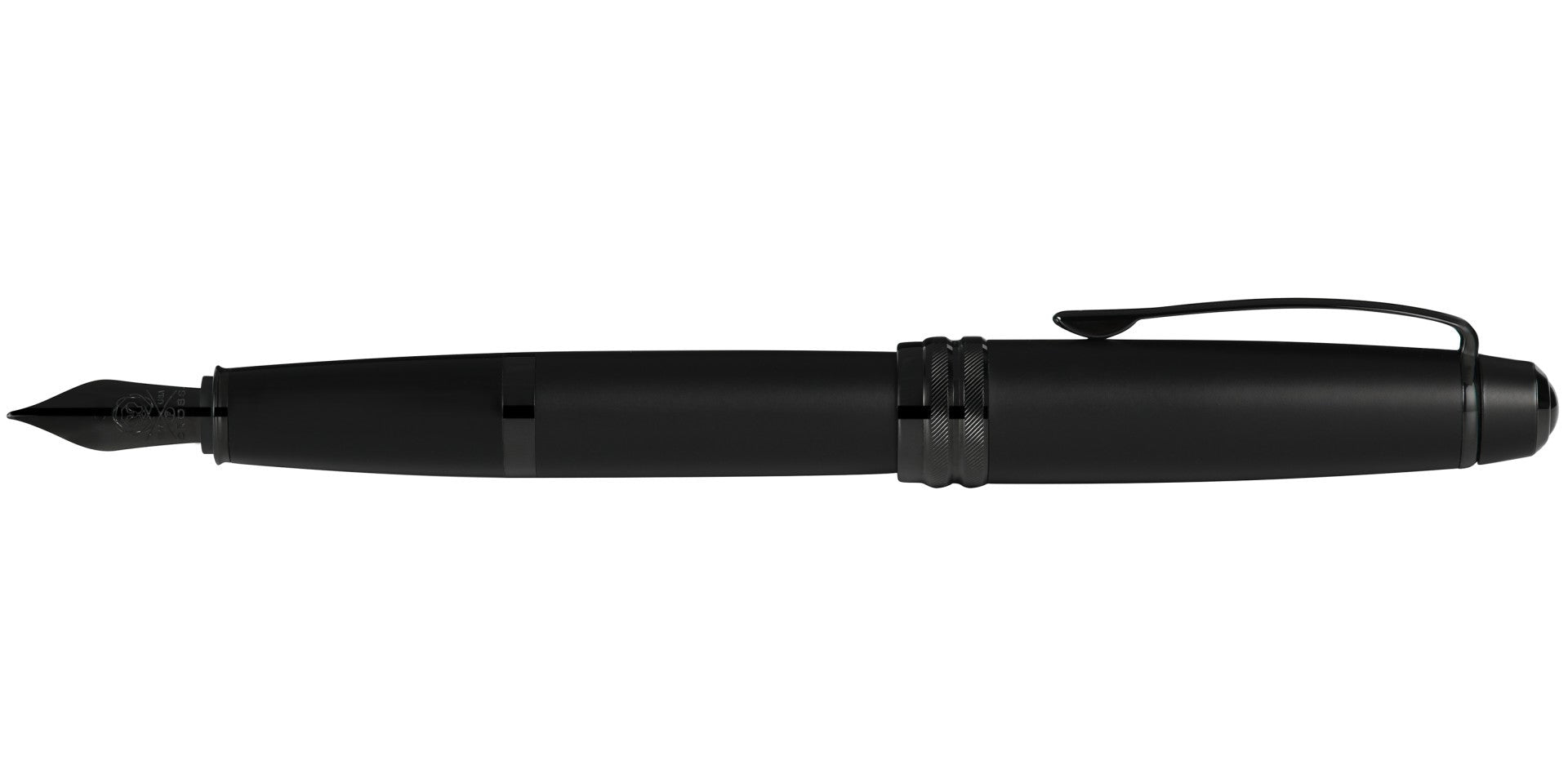 Bailey™ Matte Black Lacquer Stainless Steel Fine Nib Fountain Pen.