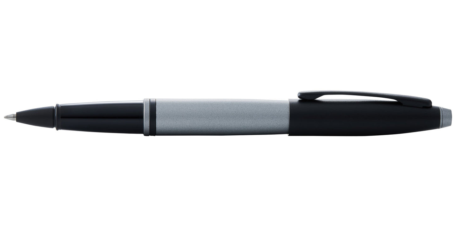 Calais™ Matte Gray and Black Lacquer Rollerball Pen.