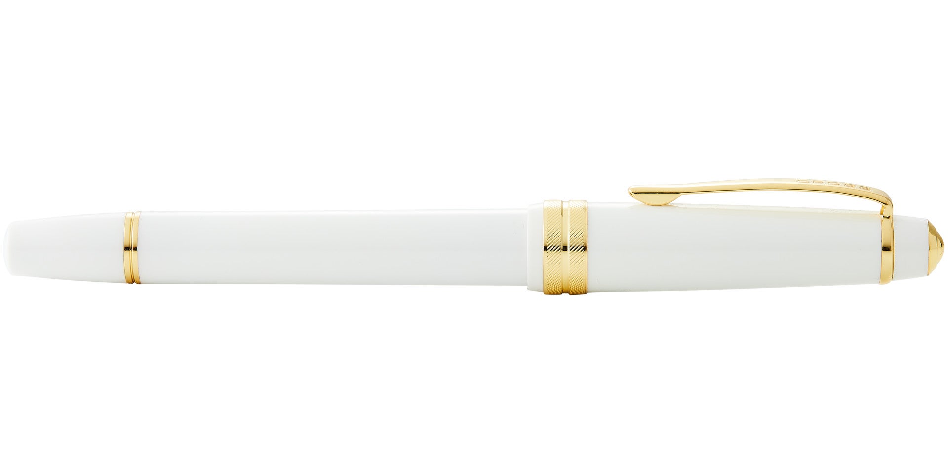 Bailey Light™ Polished White Resin and Gold Tone Fine Nib Fountain Pen.