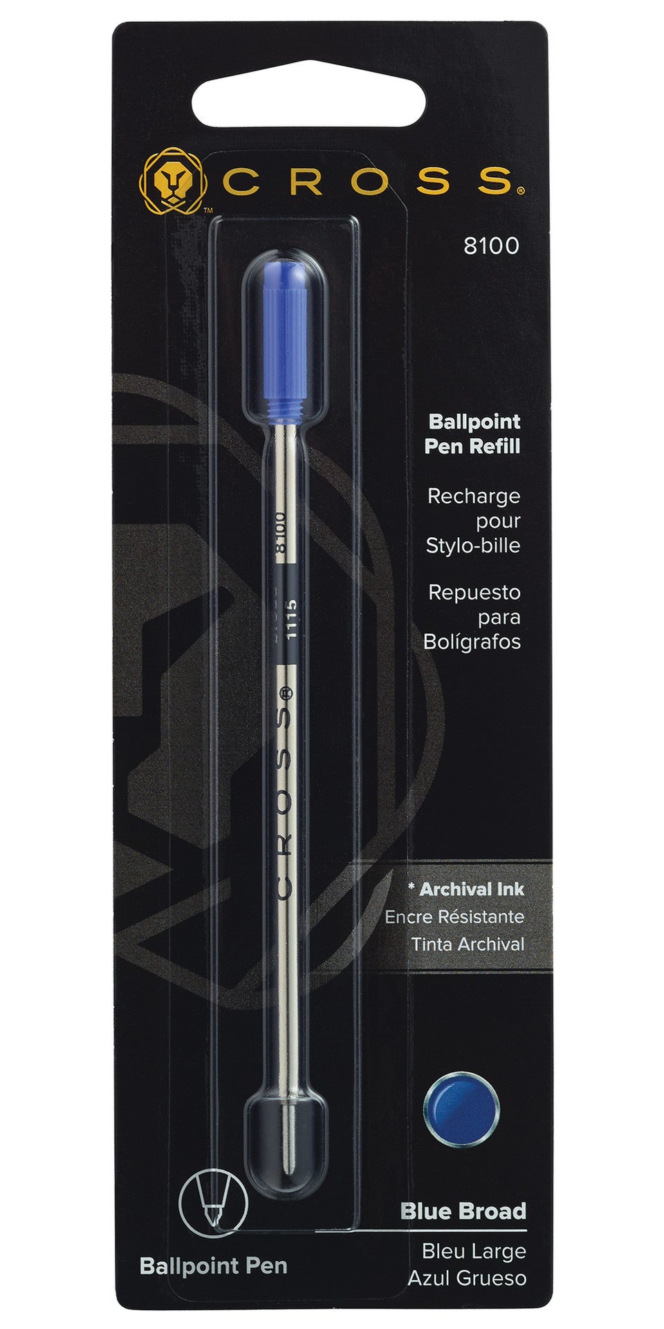 Ballpoint Pen Refill - Blue - Broad.