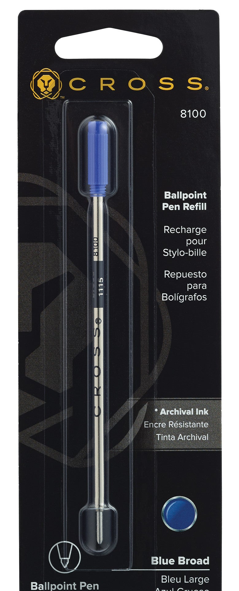 Ballpoint Pen Refill - Blue - Broad.