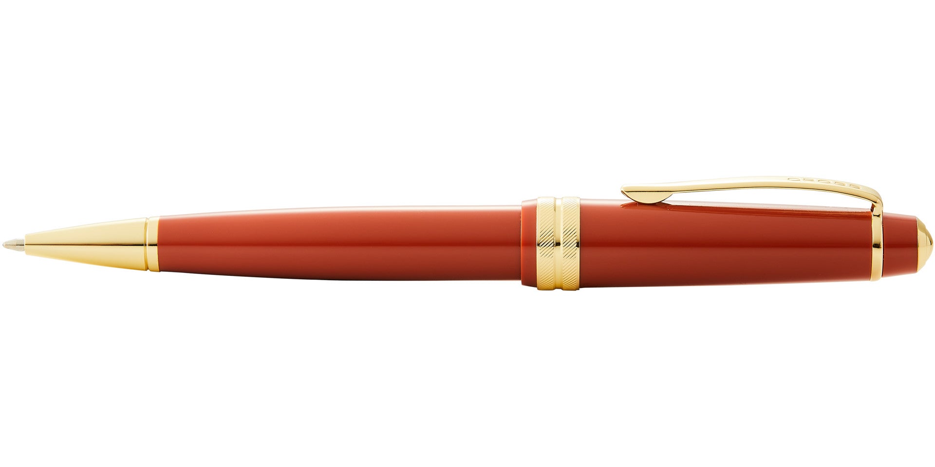 Bailey Light™ Polished Amber Resin and Gold Tone Ballpoint Pen.