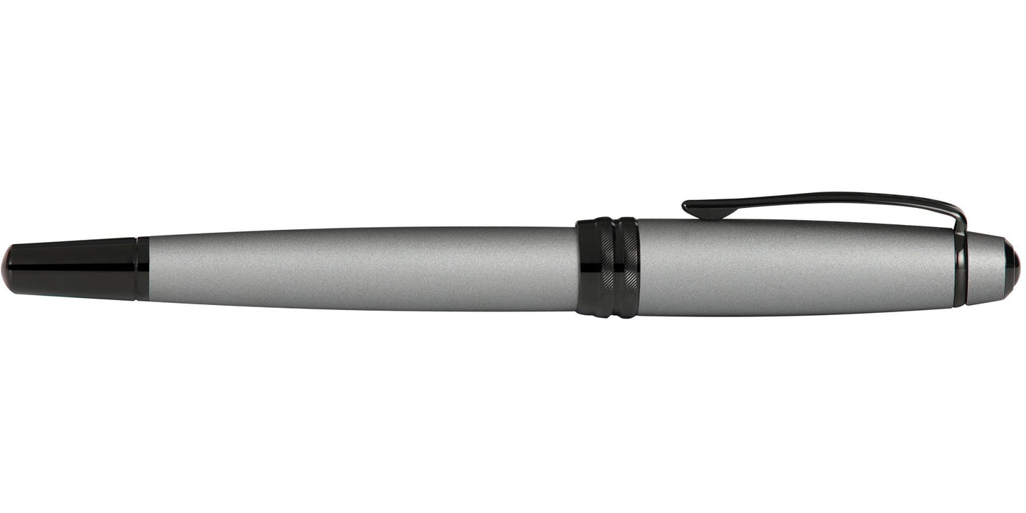 Bailey™ Matte Gray Lacquer Rollerball Pen.