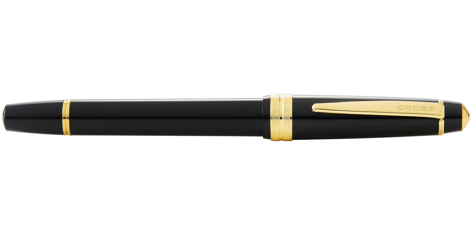 Bailey Light™ Polished Black Resin and Gold Tone Medium Nib Fountain Pen.