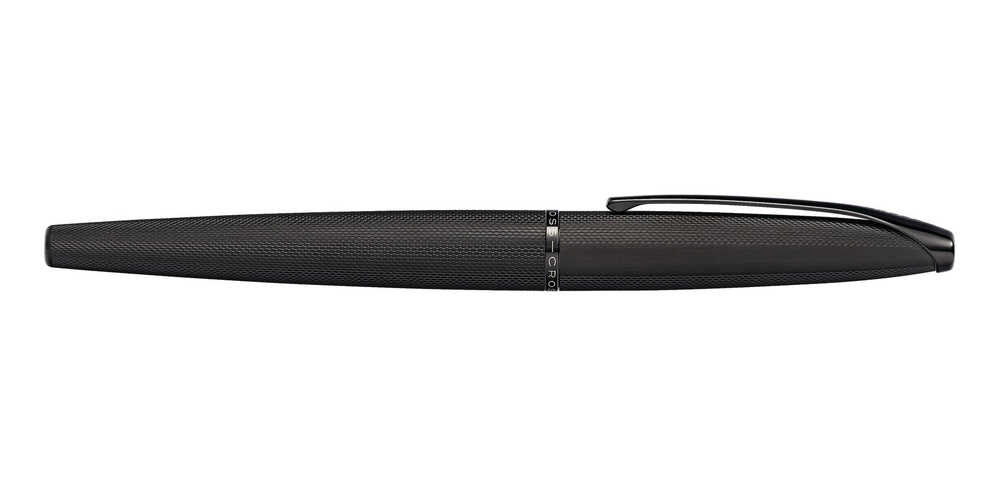 ATX® Brushed Black Stainless Steel Medium Nib Fountain Pen.